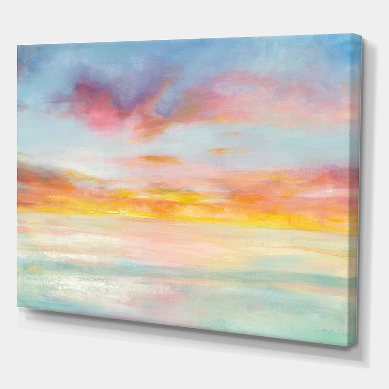 Designart - Pastel Pink And Blue Clouds