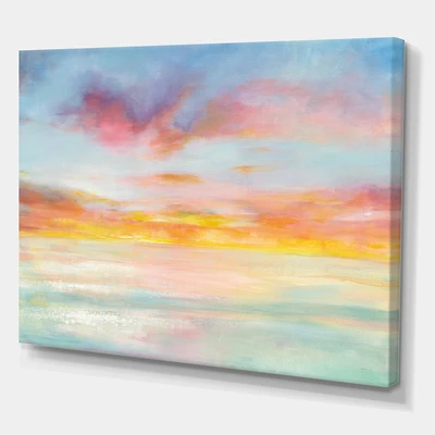 Designart - Pastel Pink And Blue Clouds