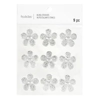 12 Packs: 9 ct. (108 total) Clear Sugar Stone Flower Stickers by Recollections™