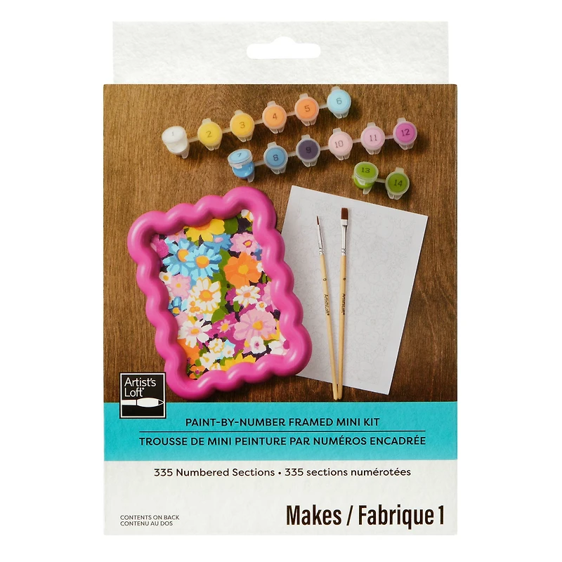 Flower Collage Paint-by-Number Framed Mini Kit by Artist's Loft®