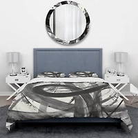 Designart 'Minimalistic Roller III' Geometric Bedding Set