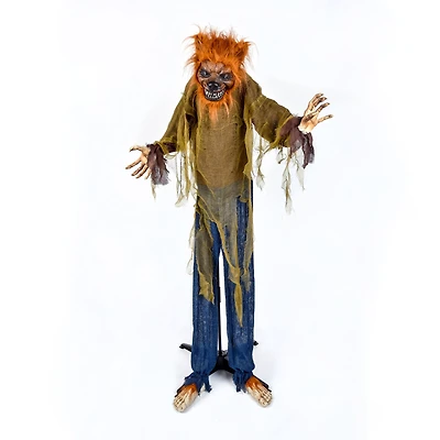 63" Halloween Sound Activated Animated Werewolf