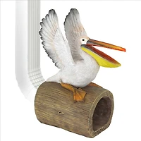Design Toscano 14" Splash the Pelican Gutter Guardian Downspout Statue