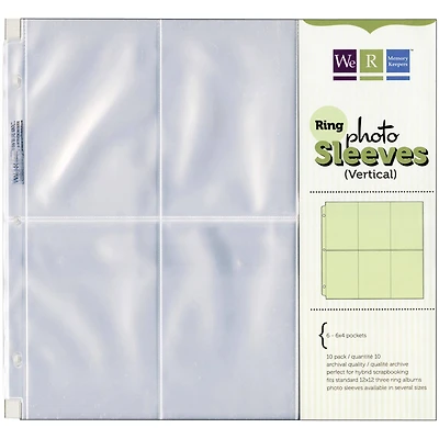 We R Memory Keepers® 12" x 12" Ring Photo Sleeves with 6" x 4" Pockets