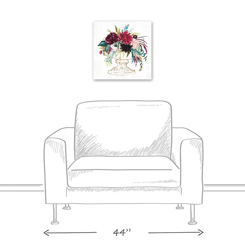 Jewel Toned Florals Canvas Wall Art