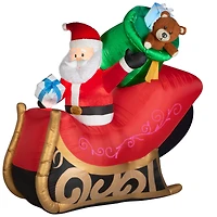6.5ft. Airblown® Inflatable Christmas Lightshow Mixed Media Santa's Sleigh