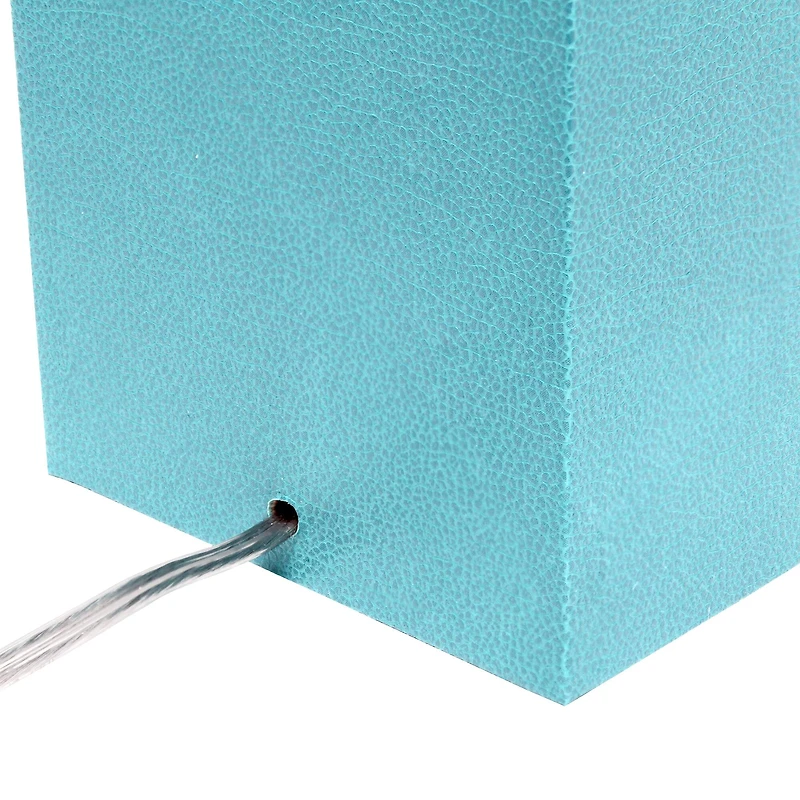 Lalia Home Lexington 21" Leather Table Lamp with USB Charging Port