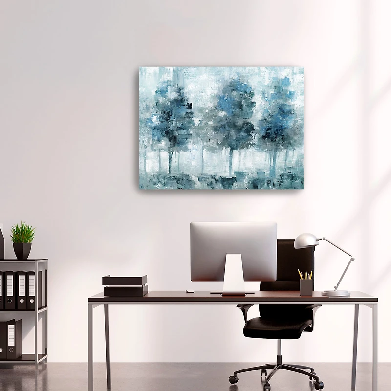 Shady Blue Forest Canvas Giclee