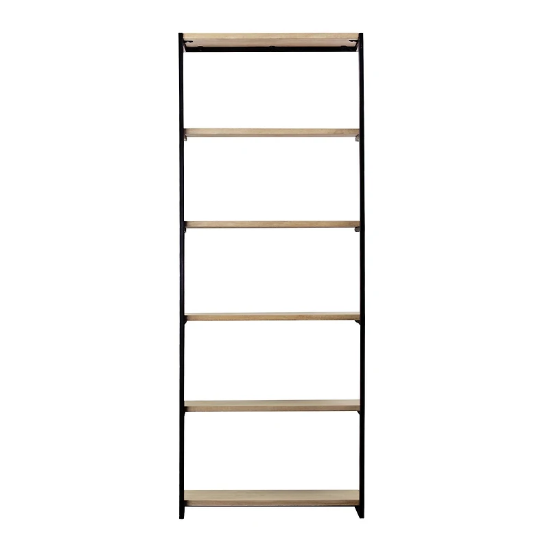3.5ft. Wood & Metal 6 Tier Wall Mounted Shelving Unit