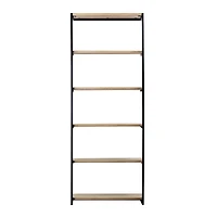 3.5ft. Wood & Metal 6 Tier Wall Mounted Shelving Unit