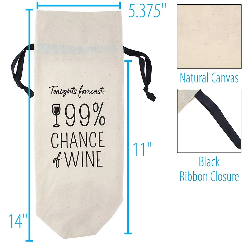 Personality Case™ Forecast Canvas Wine Bag