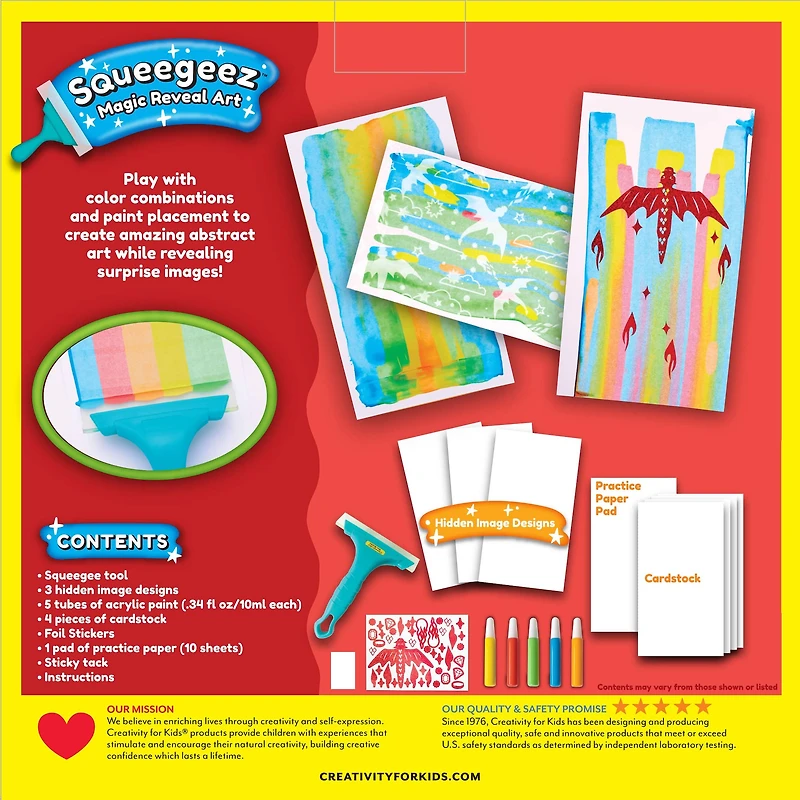 Creativity for Kids® Dragon Squeegeez Magic Reveal Art