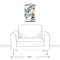 Girl Greece Teak Hanging Canvas