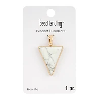 White Howlite Triangle Pendant by Bead Landing™