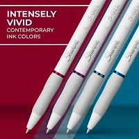 Sharpie® S-Gel™ 0.7mm Medium Point Bold Jewel Pens with White Fashion Barrel, 4ct.