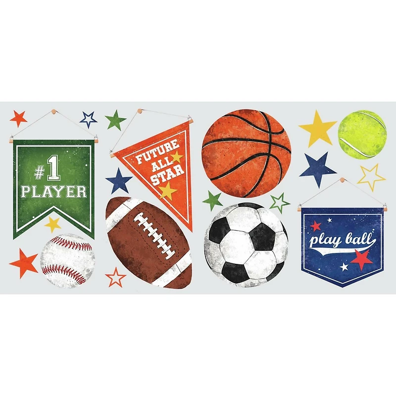 RoomMates Sports Balls Peel & Stick Wall Decals
