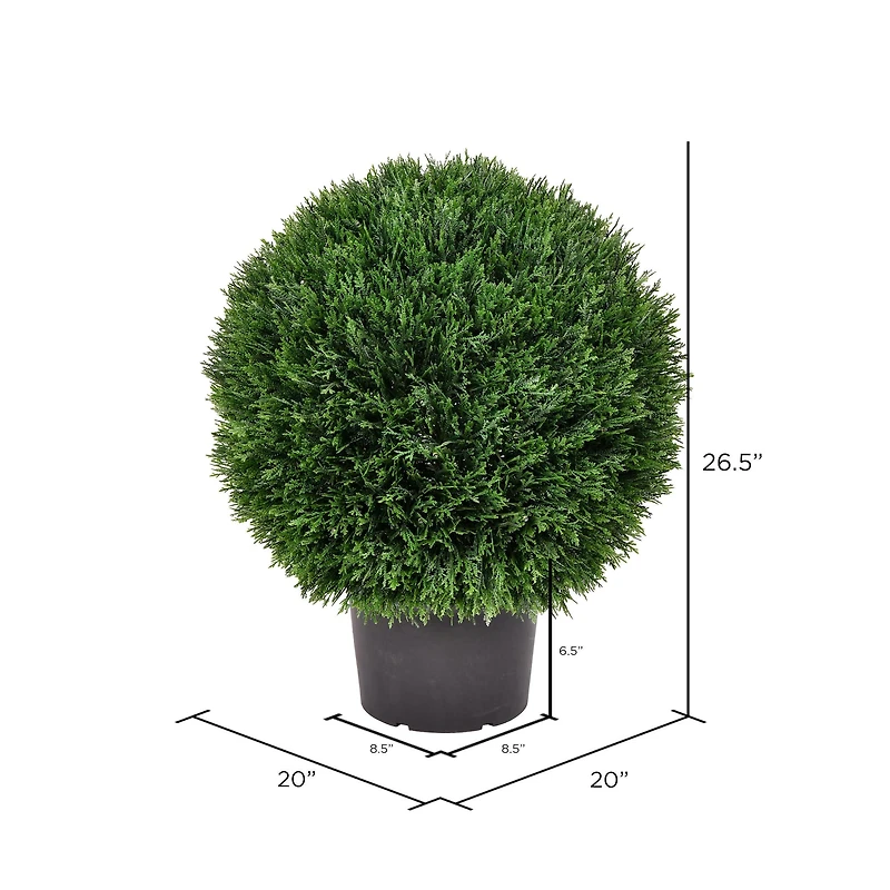20" Artificial Green Cedar Ball