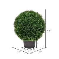 20" Artificial Green Cedar Ball