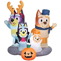 5.5" Airblown® Inflatable Halloween Bluey & Family Scene