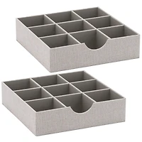 Household Essentials Gray Drawer Organizer Trays, 2ct.