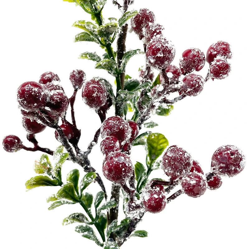 11" Snowy Red Berry & Leaf Pick by Ashland®