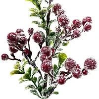 11" Snowy Red Berry & Leaf Pick by Ashland®