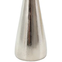 Silver Aluminum Taper Candle Holder Set