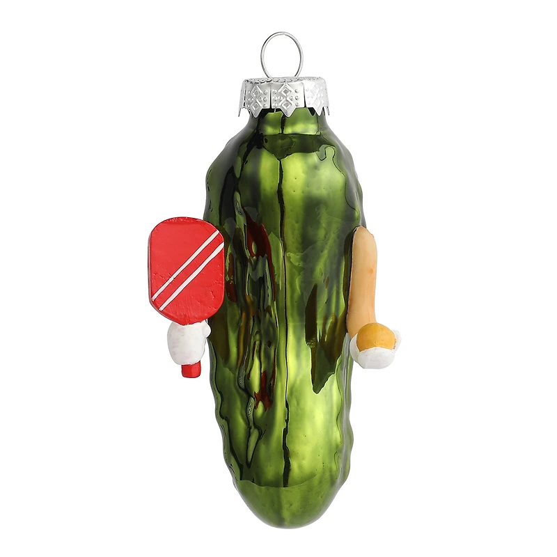 4" Pickle with Paddle Glass Ornament by Ashland®
