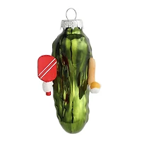 4" Pickle with Paddle Glass Ornament by Ashland®