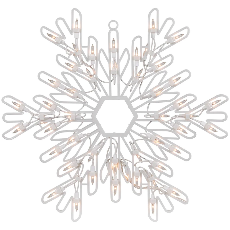 Lighted Snowflake Christmas Window Silhouette Decoration - 15.25"