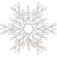 Lighted Snowflake Christmas Window Silhouette Decoration - 15.25"