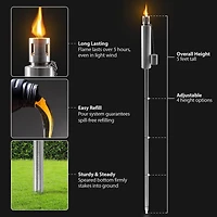Sorbus 60" Matney Stainless Steel Outdoor Torches , 2ct.