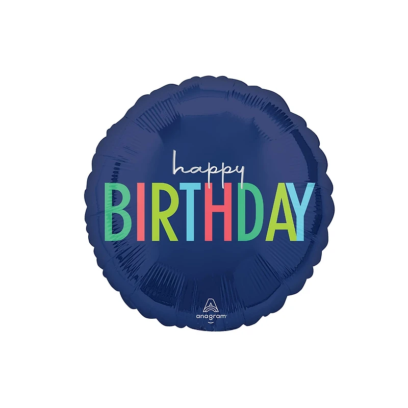 17" Modern Birthday Foil Balloon