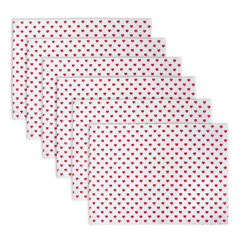 DII® Lil Hearts Ribbed Placemats, 6ct.