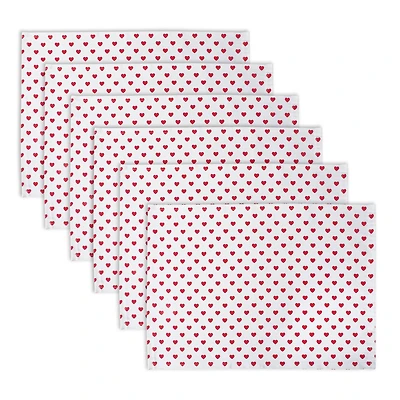 DII® Lil Hearts Ribbed Placemats, 6ct.