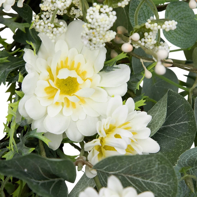 24" Fern & Eucalyptus Floral Spring Wreath