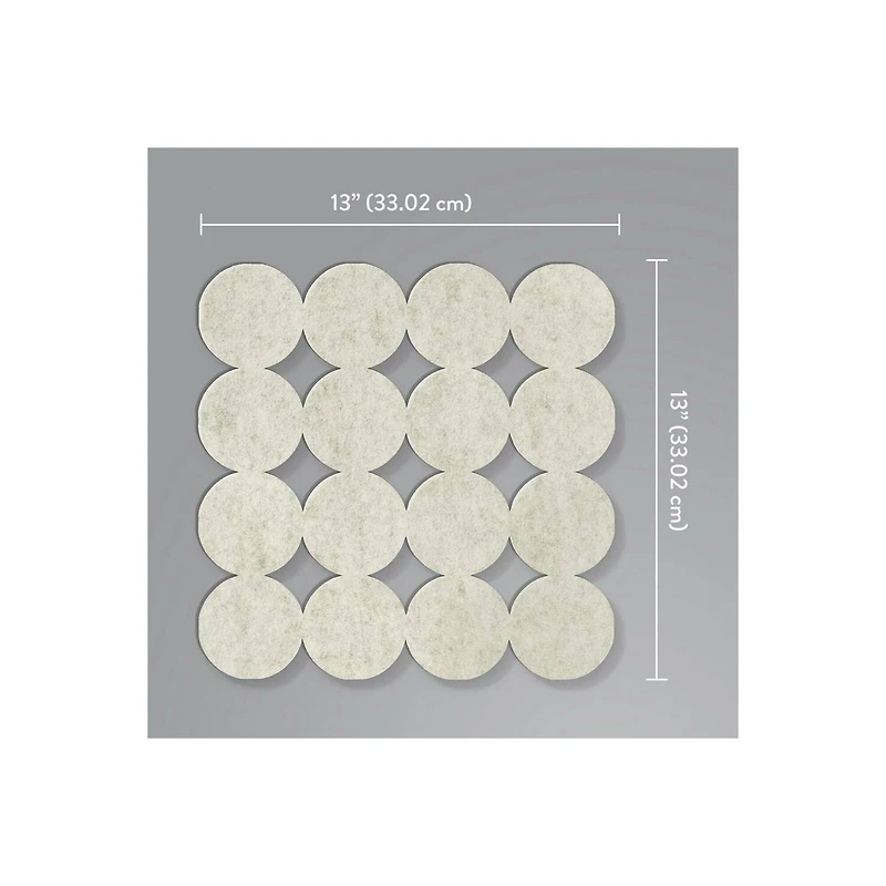 RoomMates Ivory Modern Circles Acoustical Peel & Stick Tiles