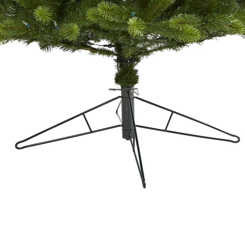 8ft. Pre-Lit Virginia Spruce Artificial Christmas Tree, Warm White LED Lights