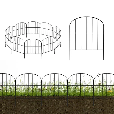 NEX 10.5ft. Black Decorative Arch Garden Fence