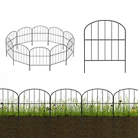 NEX 10.5ft. Black Decorative Arch Garden Fence