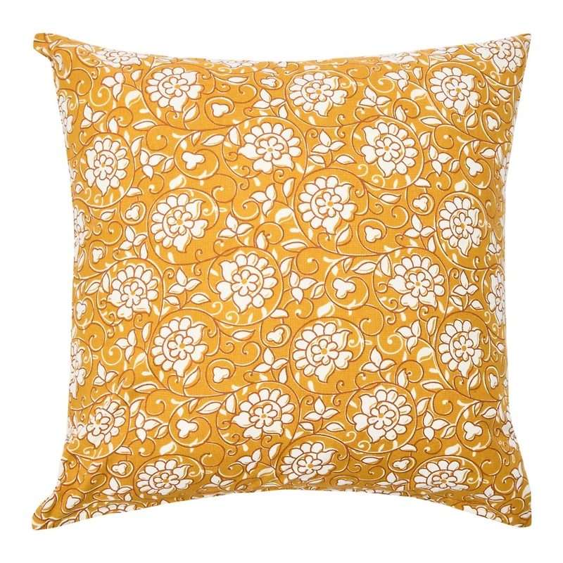 Hello Honey® Yellow Floral Paisley Pillow Cover