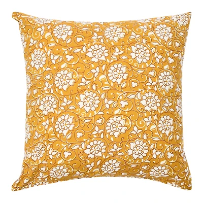 Hello Honey® Yellow Floral Paisley Pillow Cover