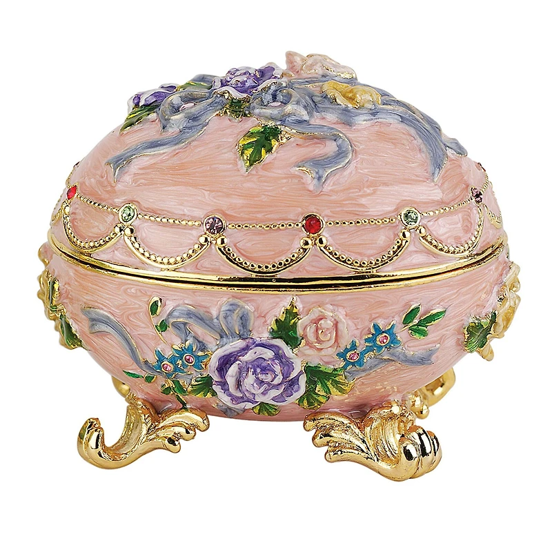 Design Toscano 3" Renaissance Romanov-Style Enameled Couleur Rose Egg