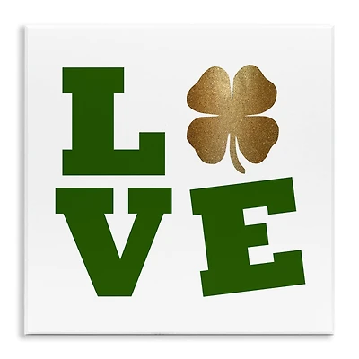 Stupell Industries St Patrick's Day Clover Love Wall Plaque Art