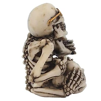 Design Toscano 5" See, Hear, Speak No Evil Skeleton Buddies Pencil Holder