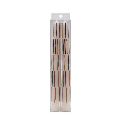 10" Boho Stripes Taper Candles, 2ct. by Ashland®