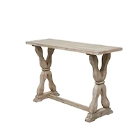 Brown Fir Farmhouse Console Table, 32" x 48" x 16"