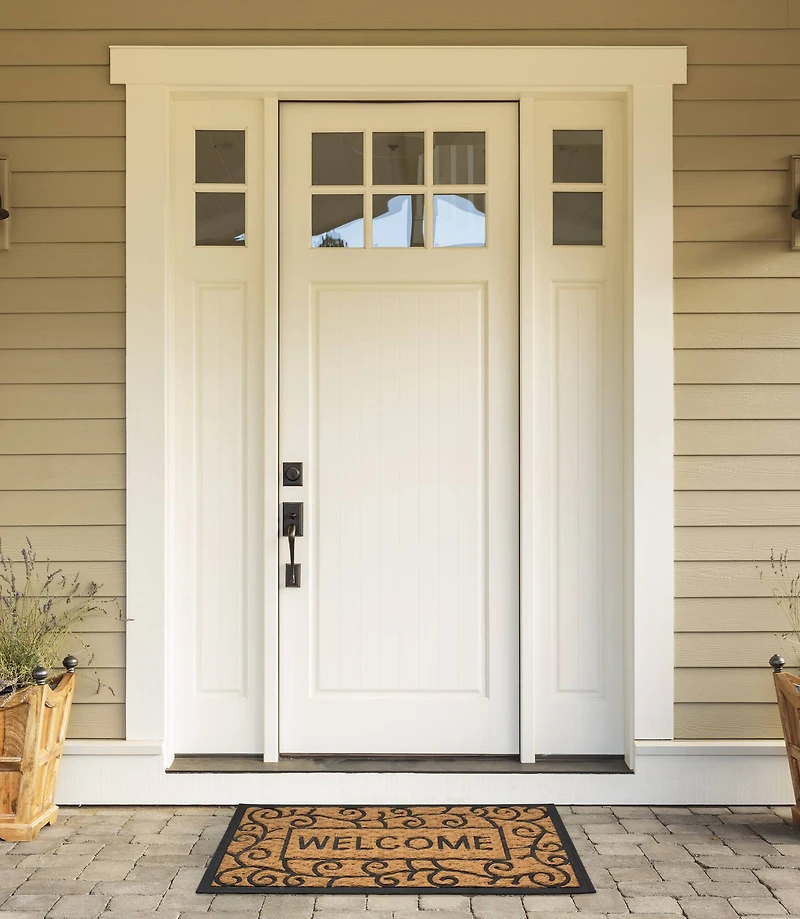 DII® Tuffridge Light Swirls Welcome Coir & Rubber Doormat