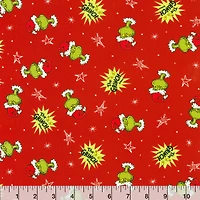 Dr. Seuss™ Grinch Head Toss Cotton Fabric