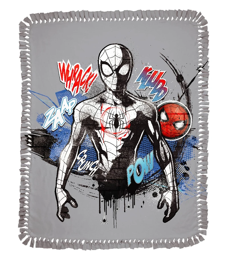 Spider-Man 72" Graffiti Art No Sew Fleece Throw Kit